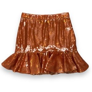 J. Crew Burnt Orange Sequin Skirt size 6